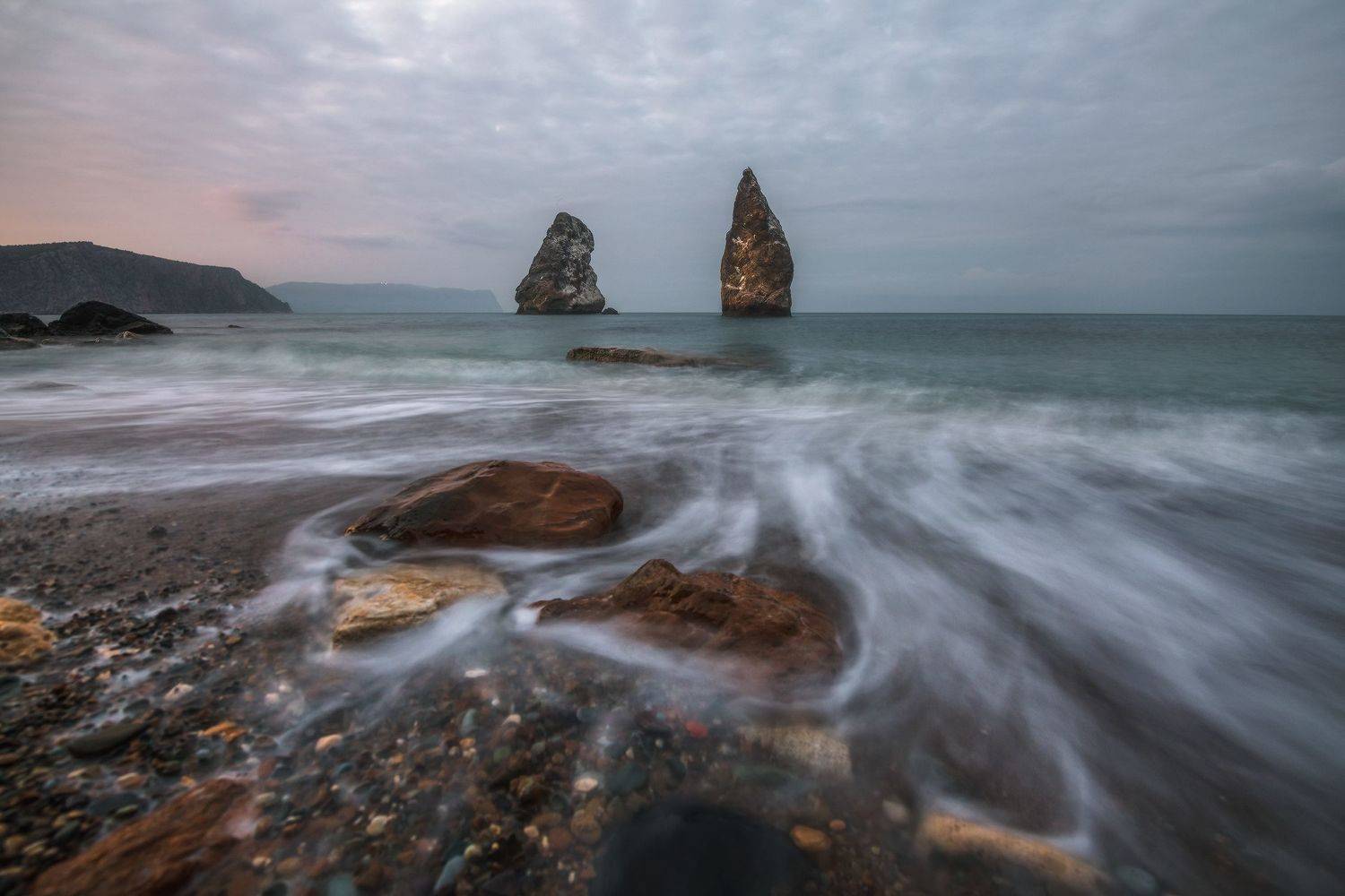 крым, севастополь, фиолент, орест и пилад, рассвет, весна., Николай Мысливцев