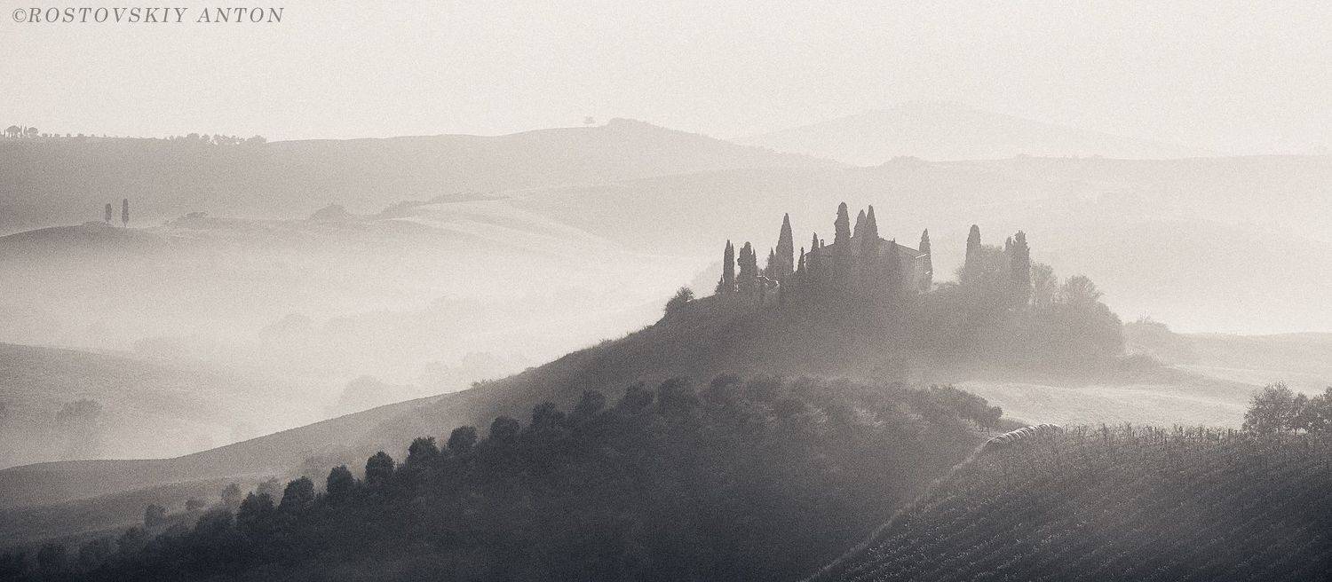 Тоскана, фототур, ЧБ, Антон Ростовский