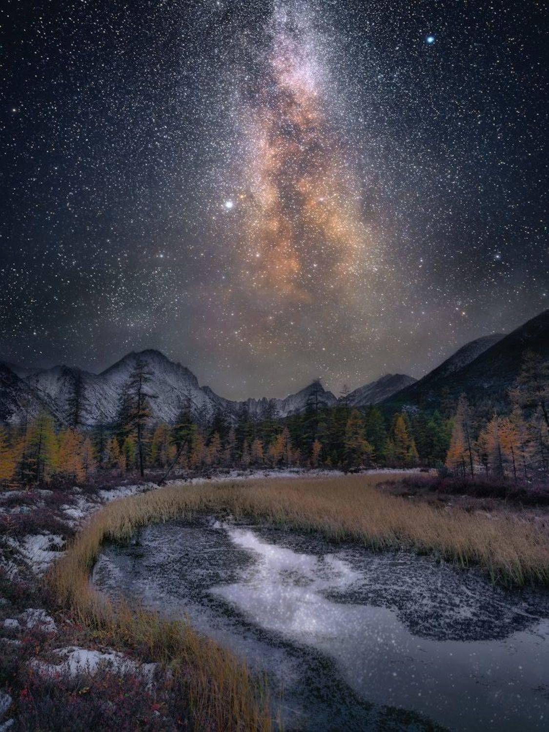 колыма, ночь, горы, озероджекалондона, Дмитрий Медянцев