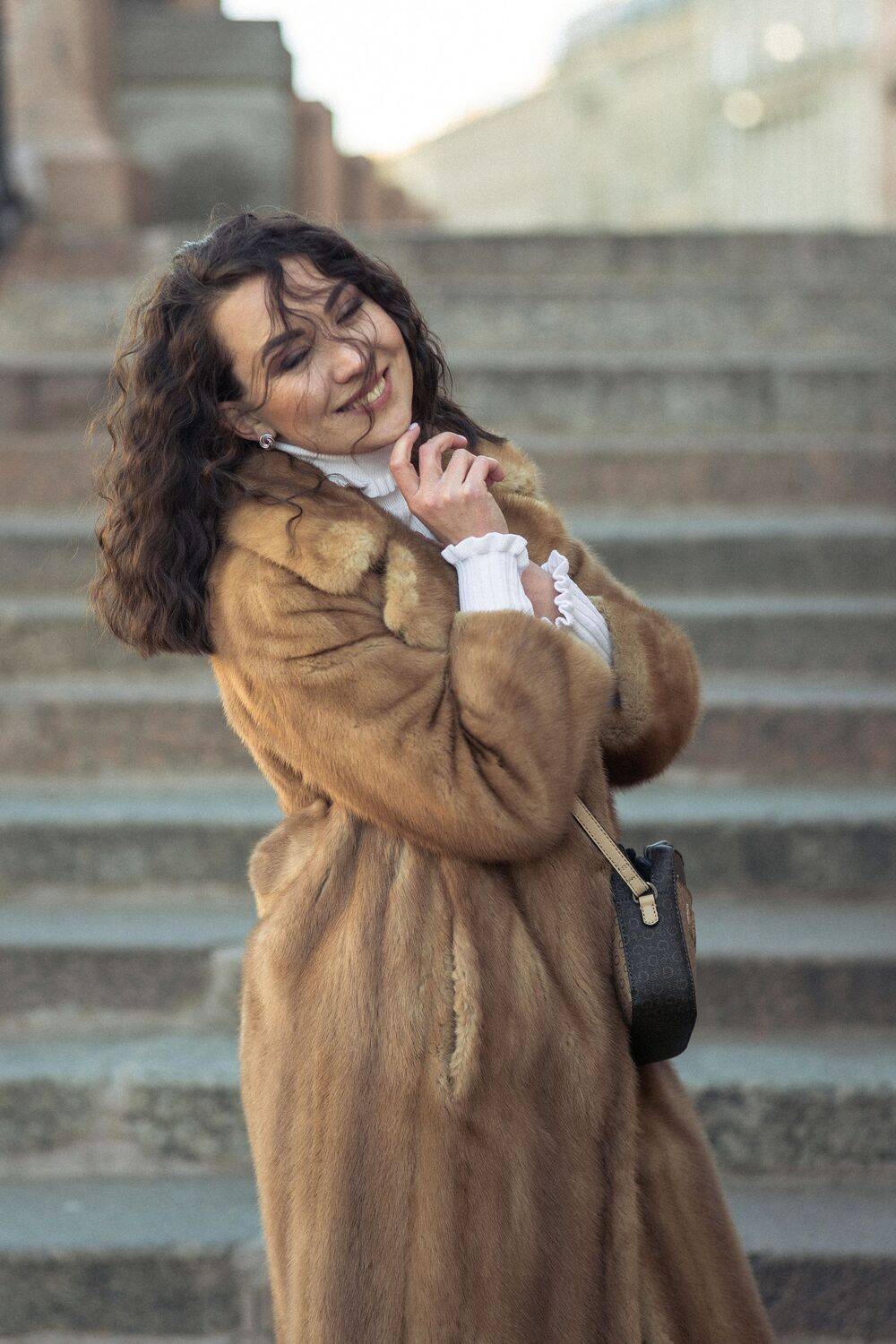 улыбка, девушка, зима, портрет, Alexey Belov