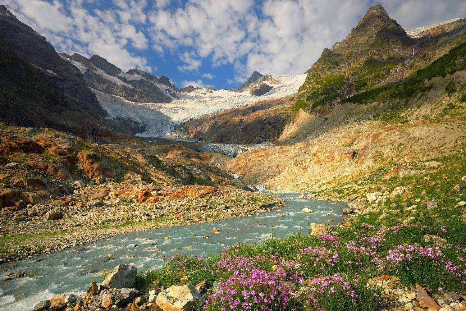 горы лето алибек домбай, Александр Жарников