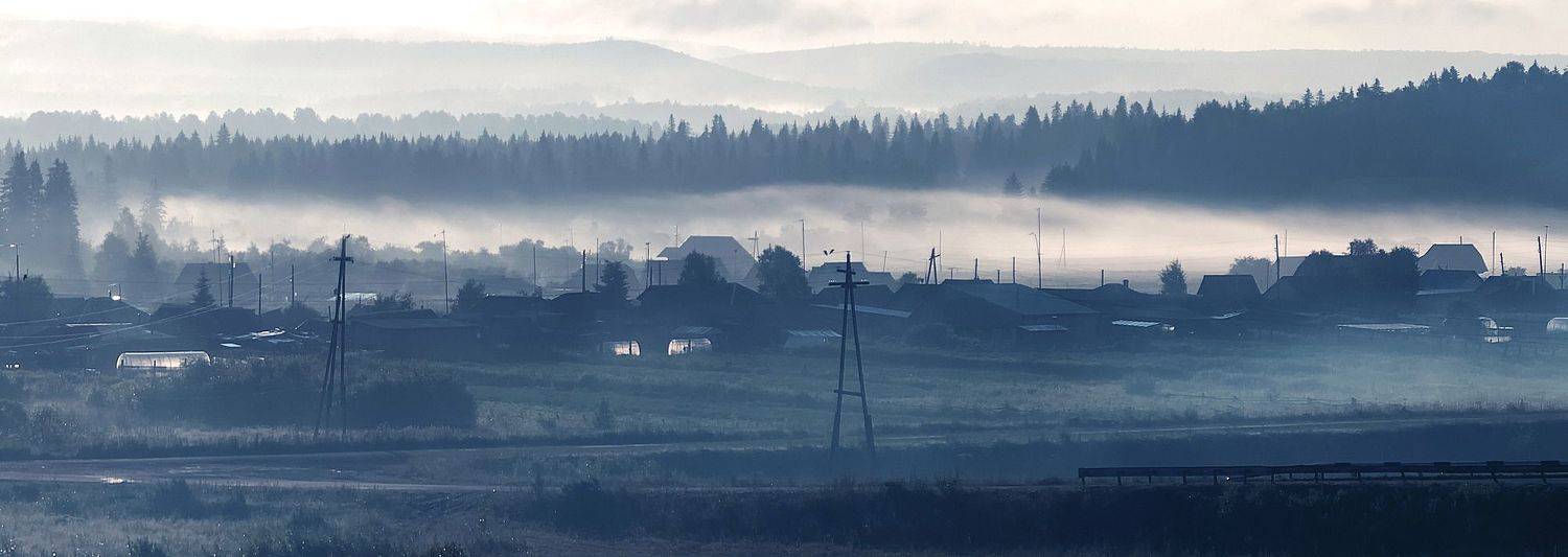 сибирь, тайга, туман, Марина Фомина