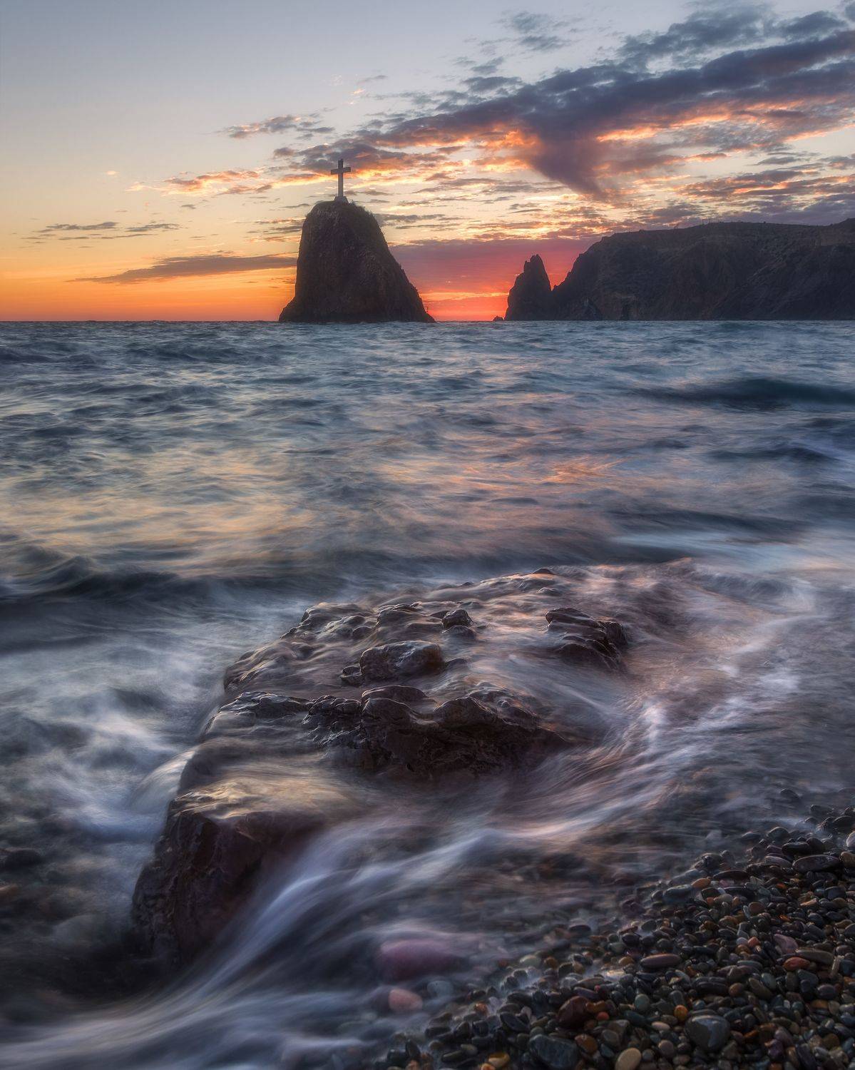 закат, пейзаж, севастополь, фиолент, яшмовый пляж, крым, море, crimea, sea, landscape, seascape, Дмитренко Екатерина