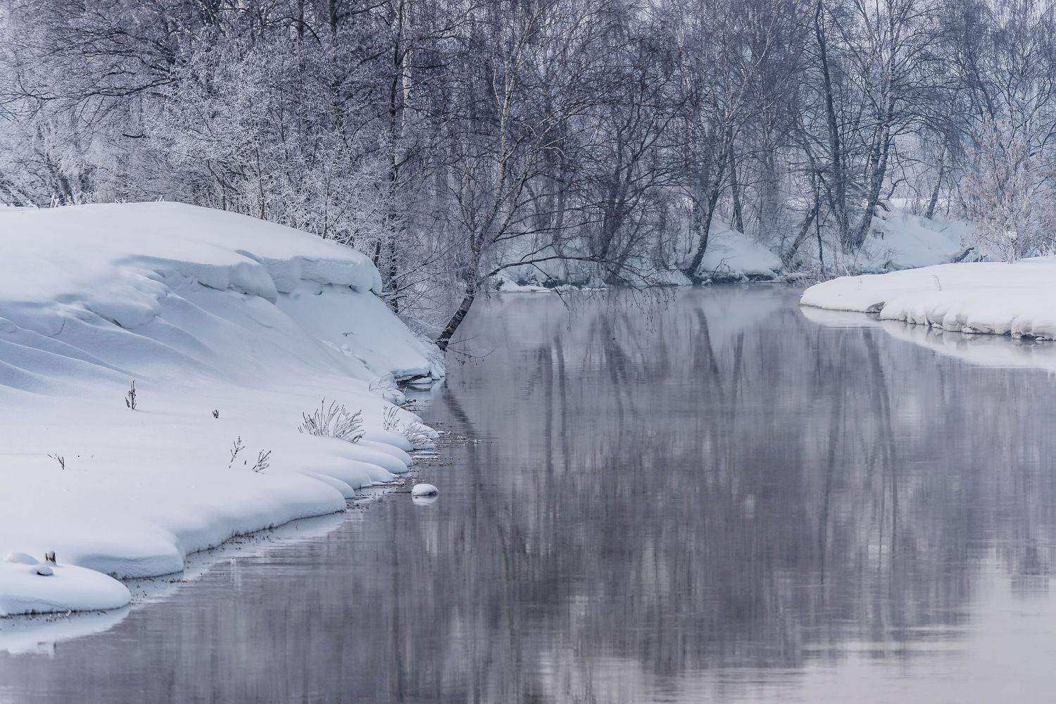 река, тишина, дымка, Владимир Штыриков