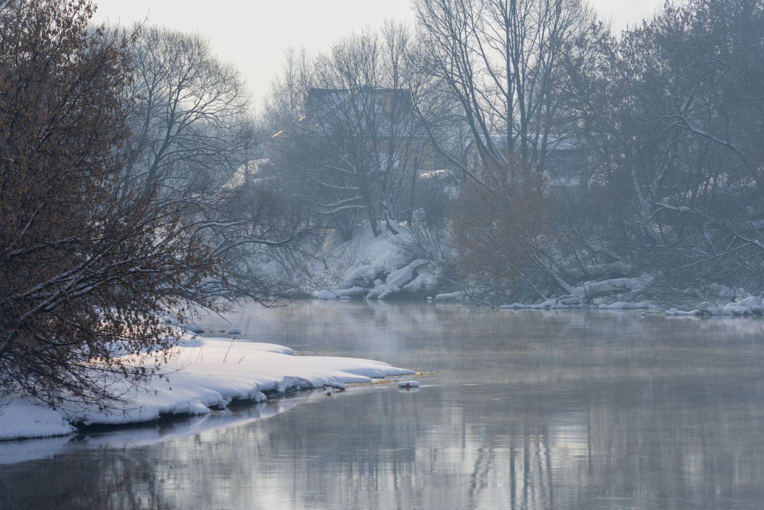 река, тишина, дымка, Владимир Штыриков