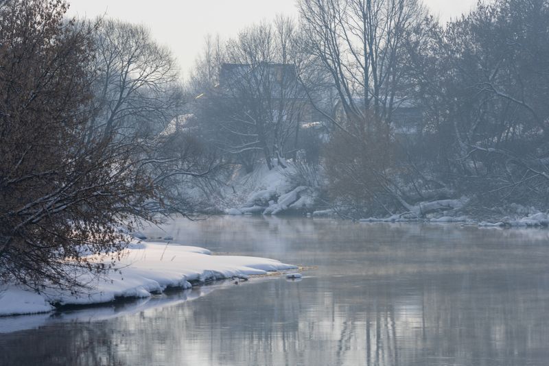 река, тишина, дымка Из серии \