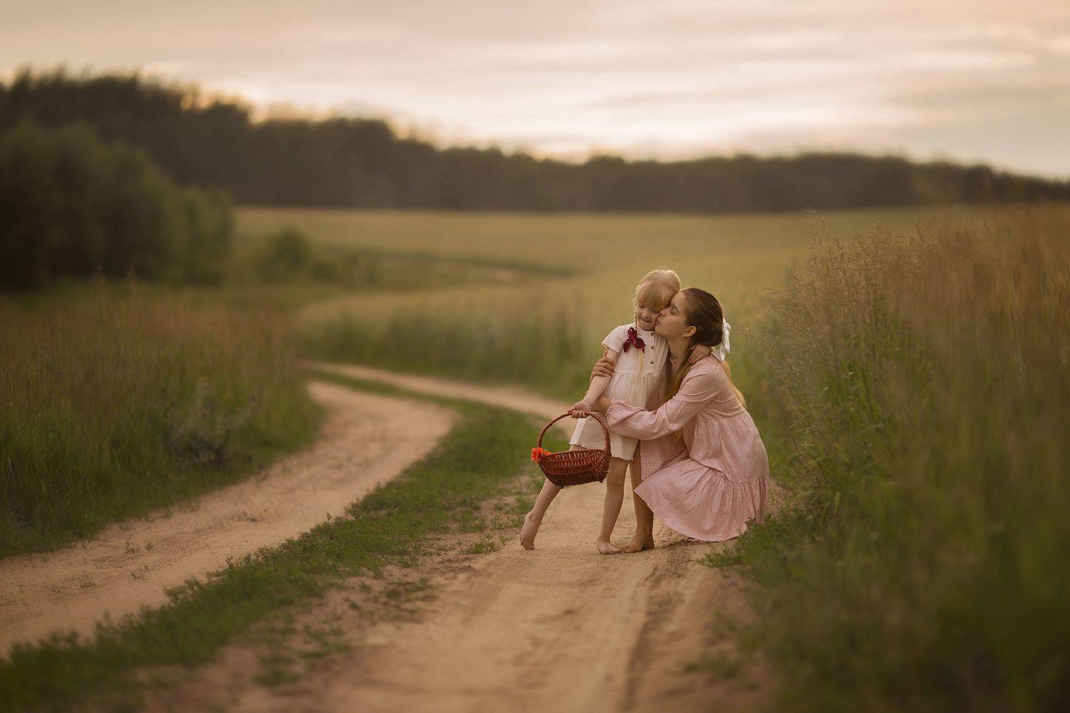 лето, поле, семья, сёстры, детство, Светлана Наумова