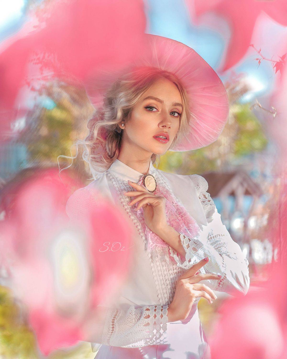 аристократка, розовый, девушка, юность, милый, костюм, история, портрет, лето, цветы, Софья Ознобихина