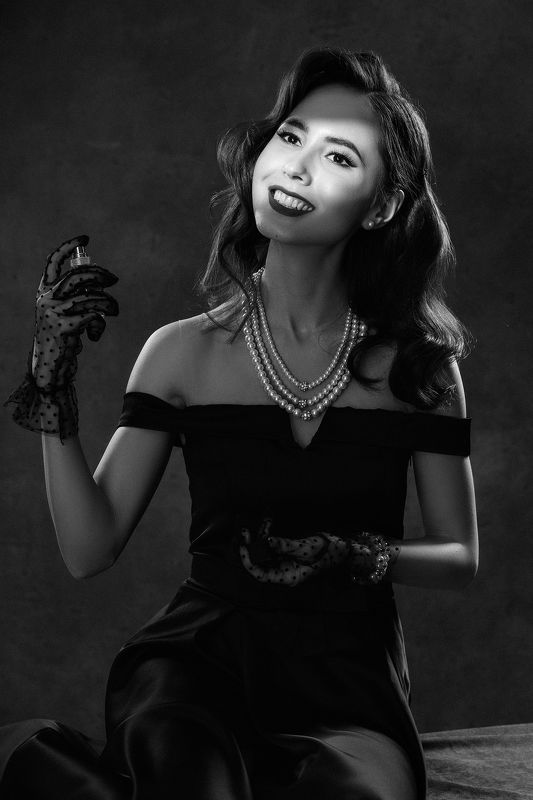 bw, retro, portrait, film Карина. Old Hollywood фото превью