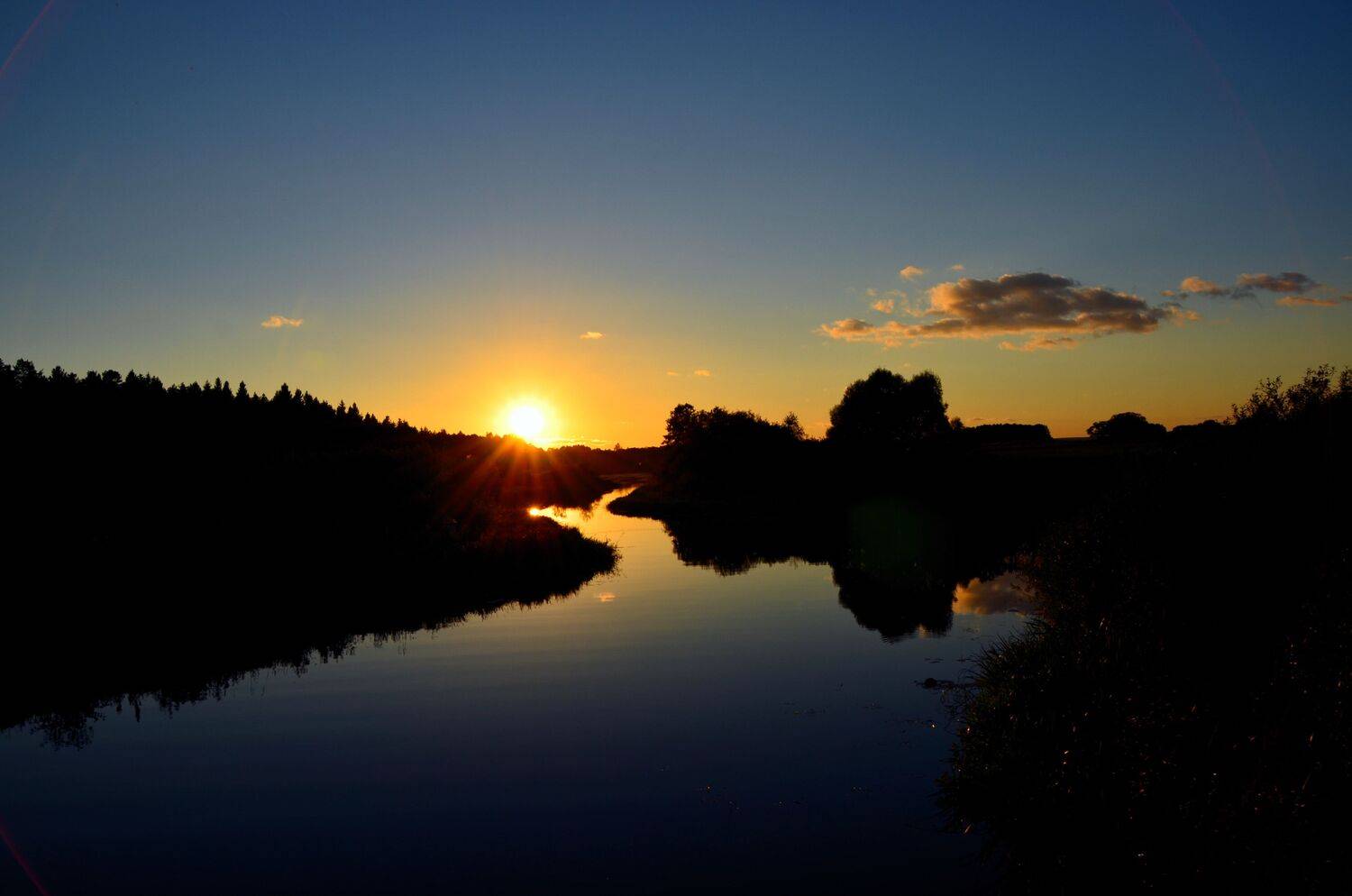 Закат, река, природа, пейзаж, Александр Шандов