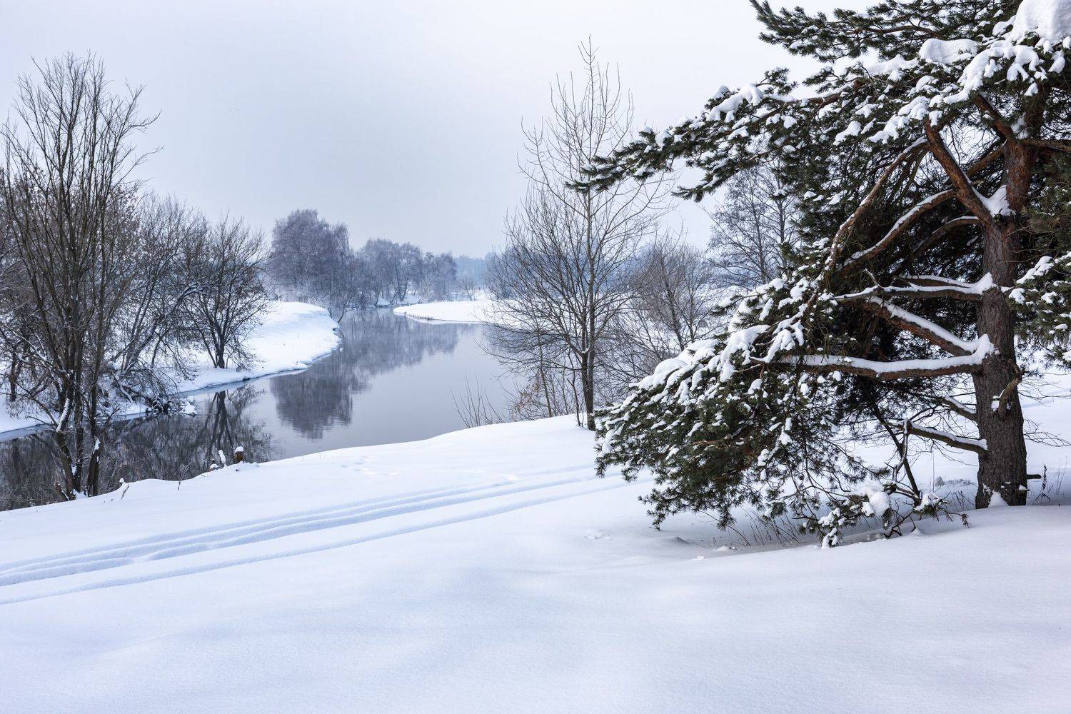 река, тишина, дымка, Владимир Штыриков