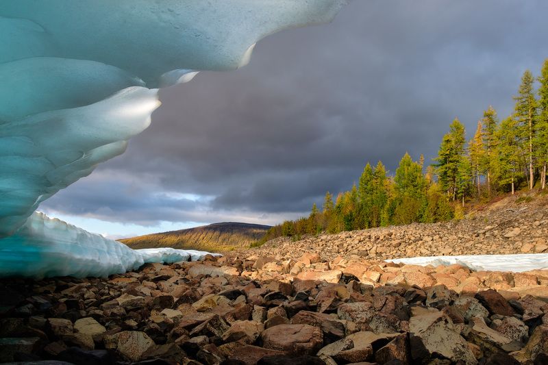 путорана, осень, заполярье, мерзлота, наледь Вечная мерзлота Путорана фото превью