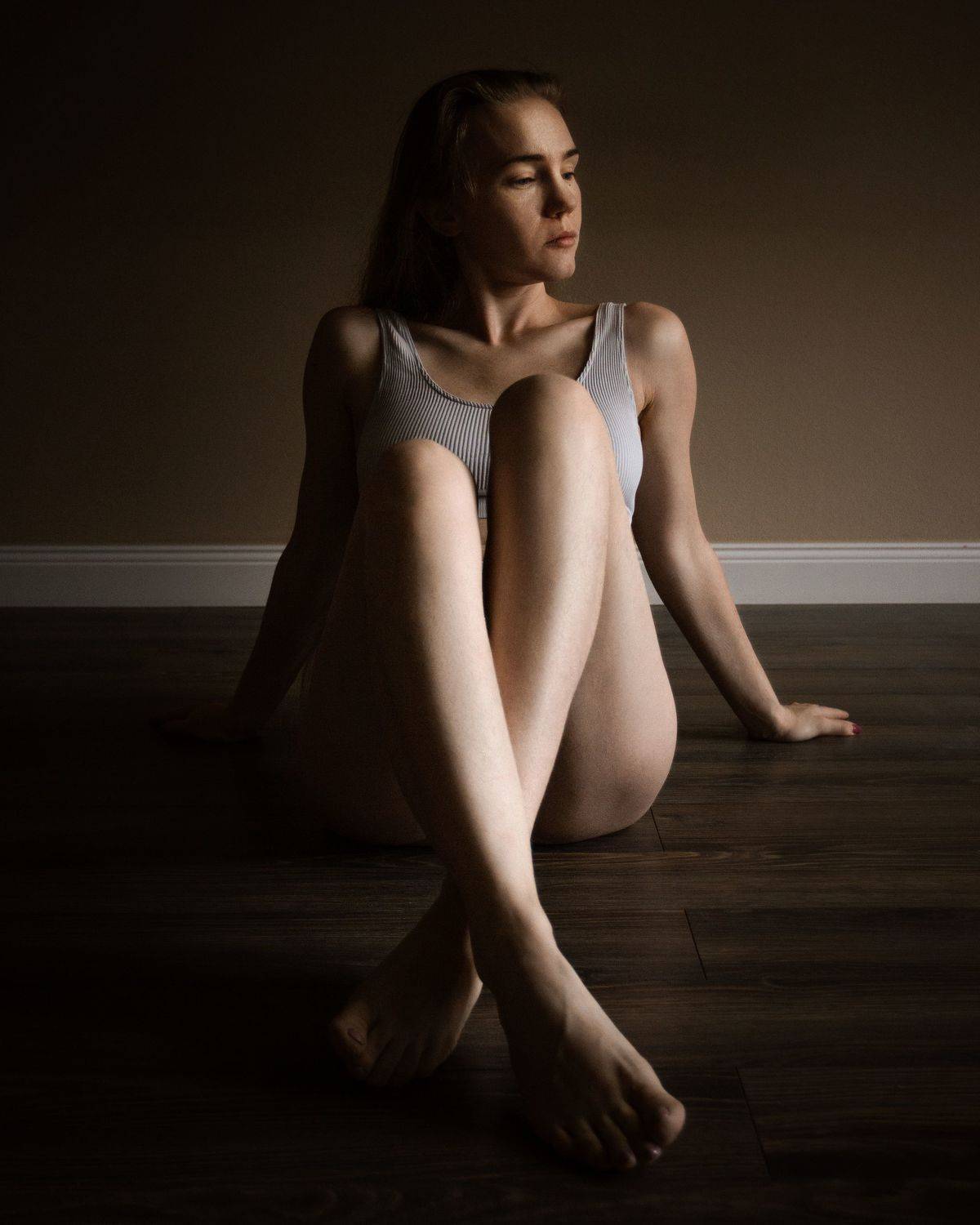 девушка, вечер, дома, Максим Салихов