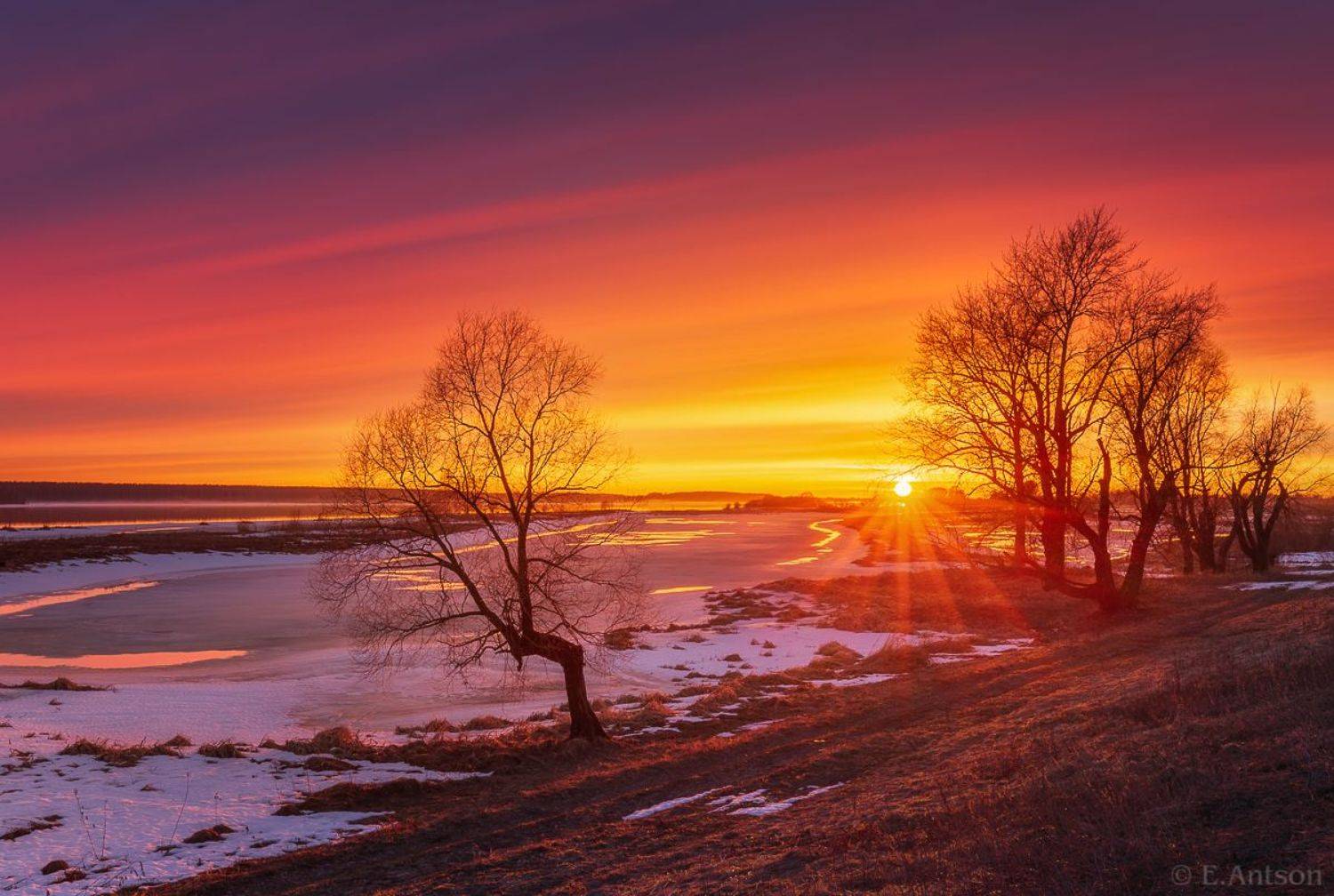 пейзаж, природа, закат, весна, кострома, Antson Elvis