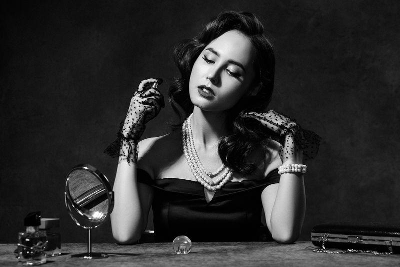 bw, retro, portrait, film Карина. Old Hollywood фото превью