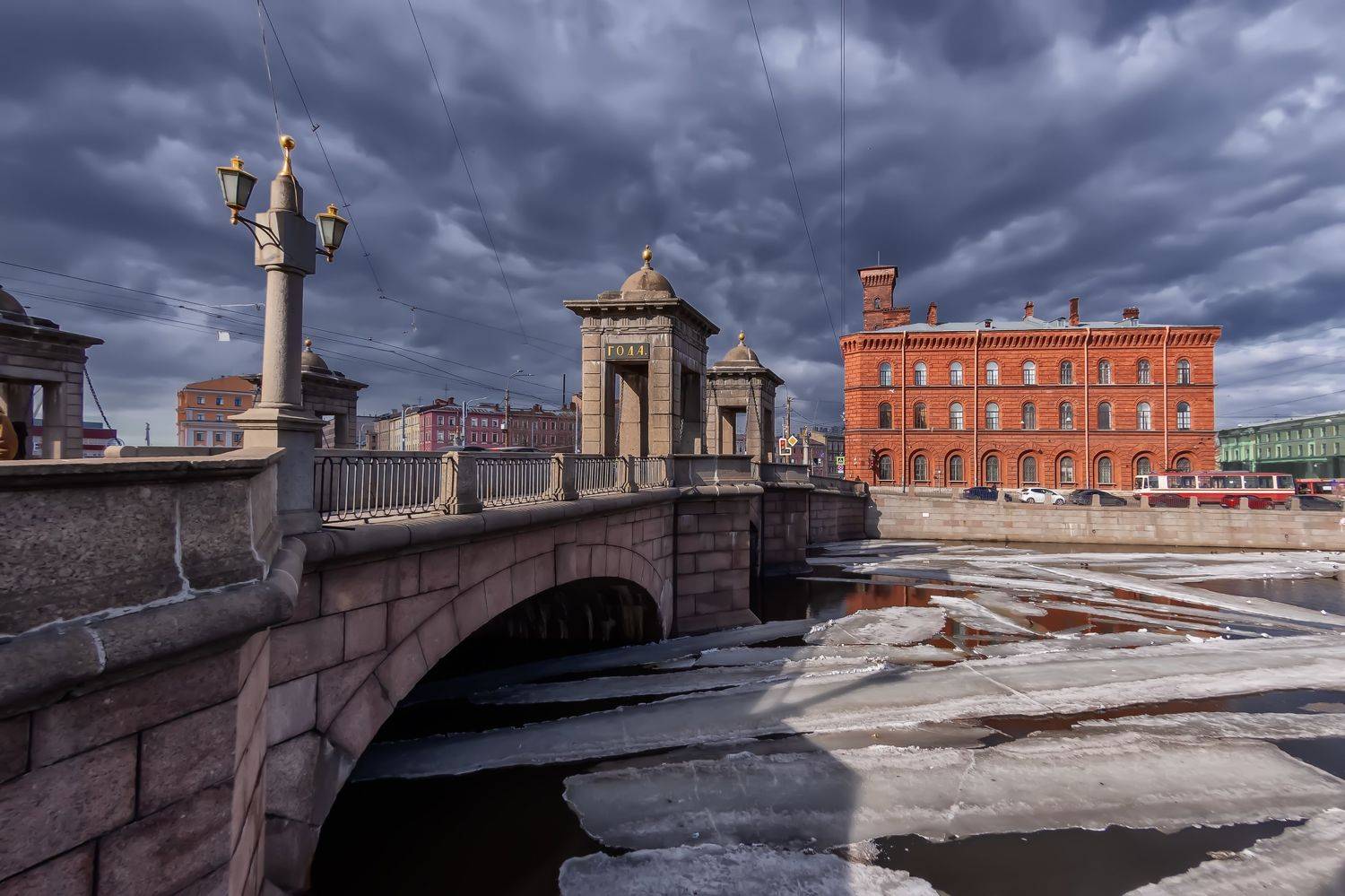 город река мост лёд архитектура, Тамара