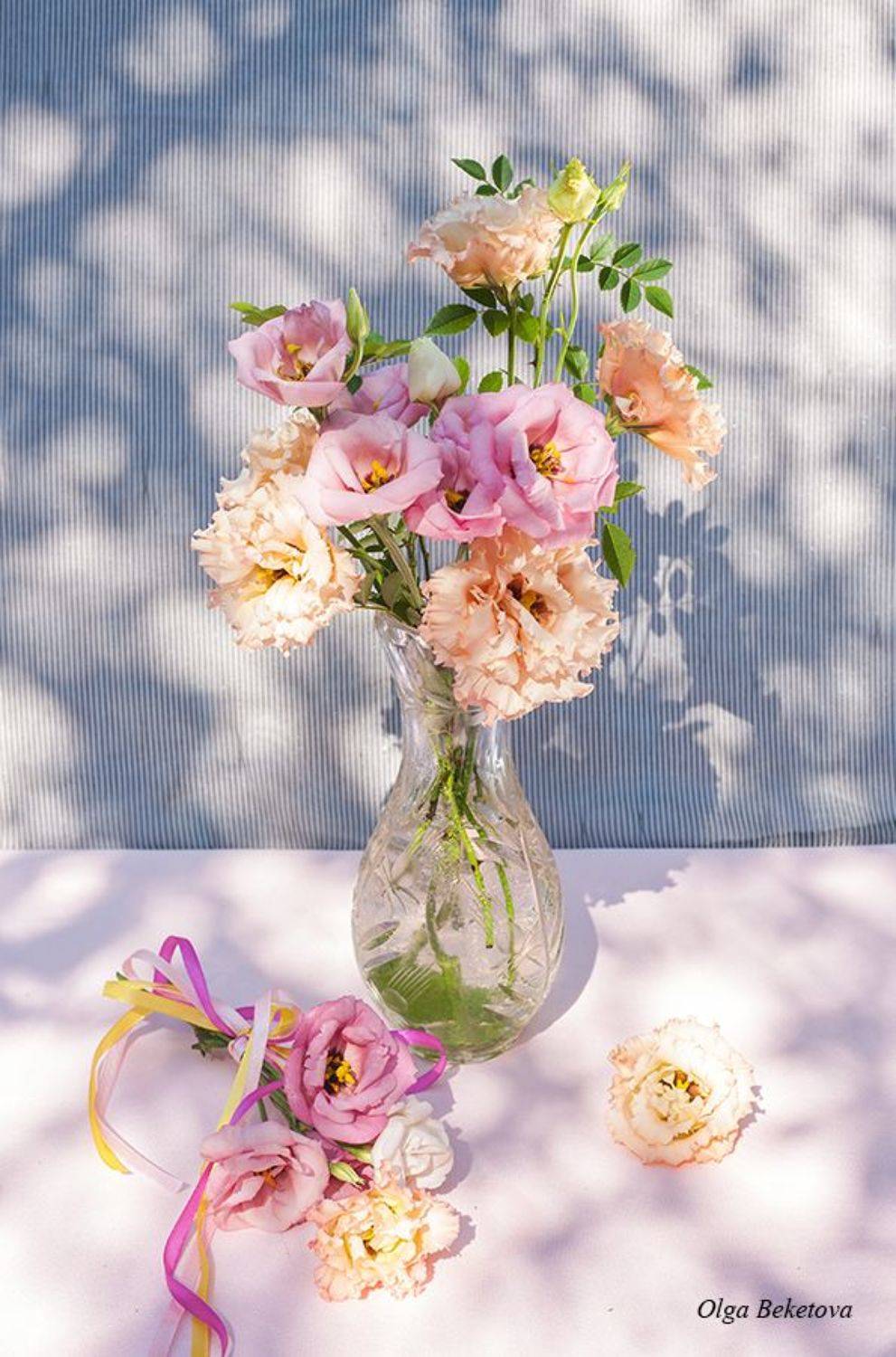 эустома, композиция, букет, Бекетова Ольга