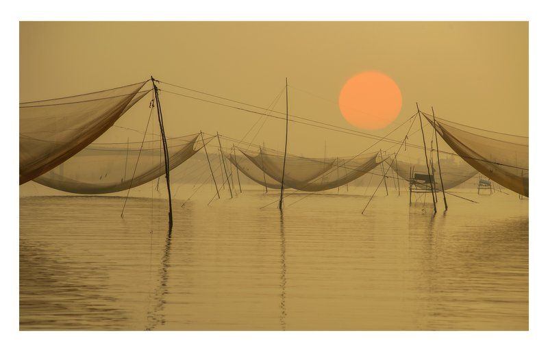 #fish#morrning#vietnam#art#sale catch fish with dawn фото превью