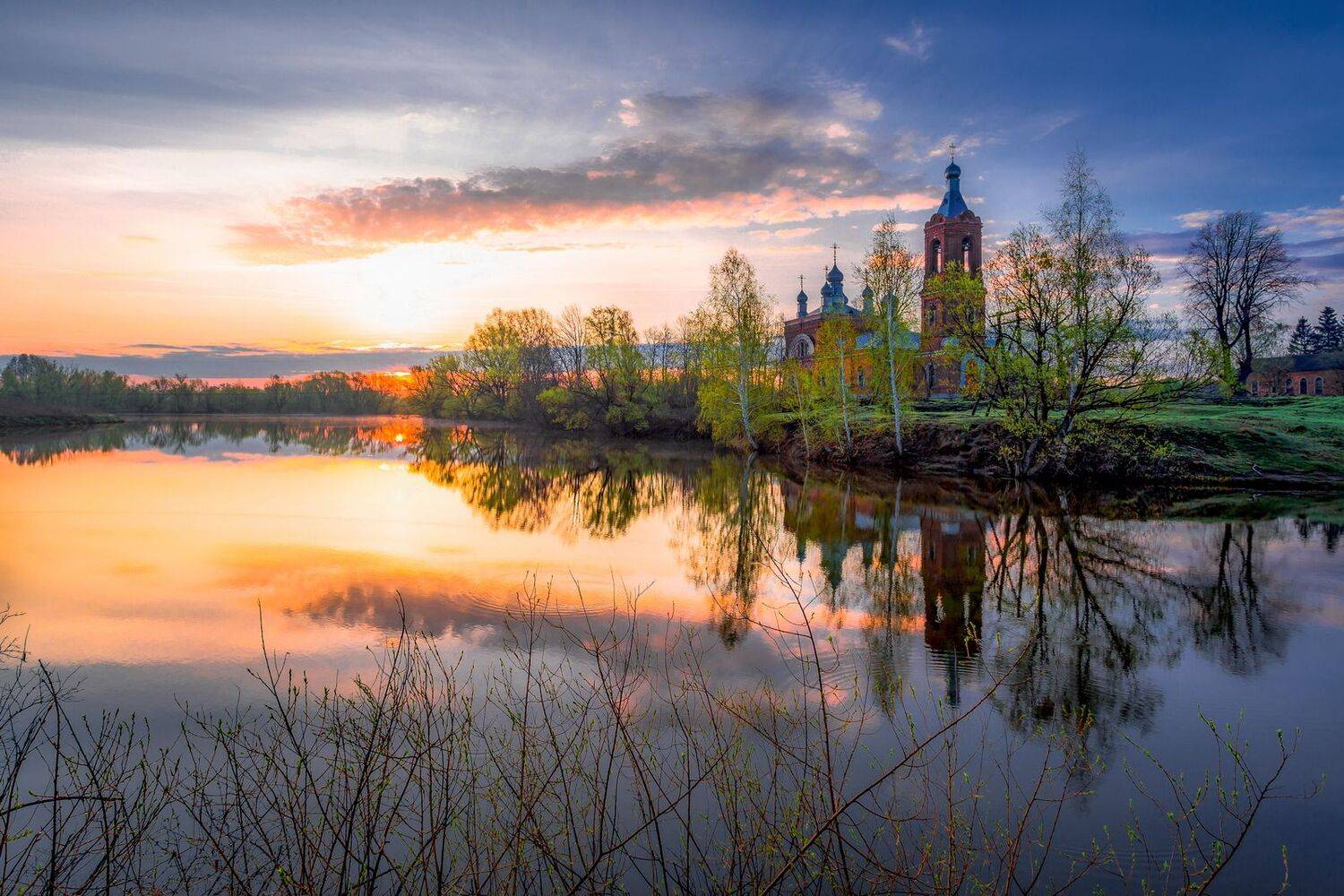 май, весна, утро, пейзаж, Юрий Морозов