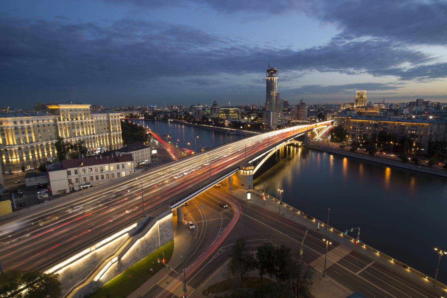 москва, город, ночь, огни, Перевозчиков Андрей