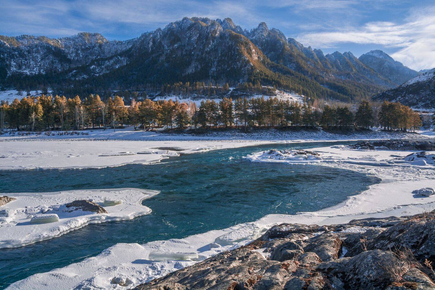 россия, горный алтай, река катунь, весна, Андрей Поляков