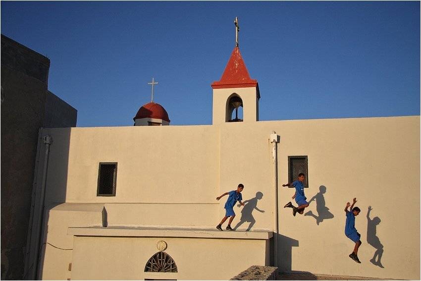 полёт, время, древний, город, акко, церковь, израиль, Bobsfog