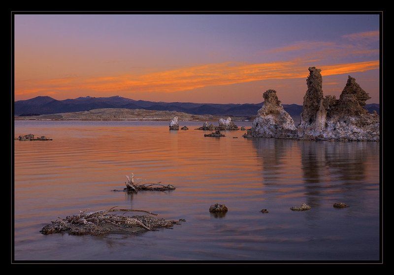 Рассвет на озере Моно фото превью