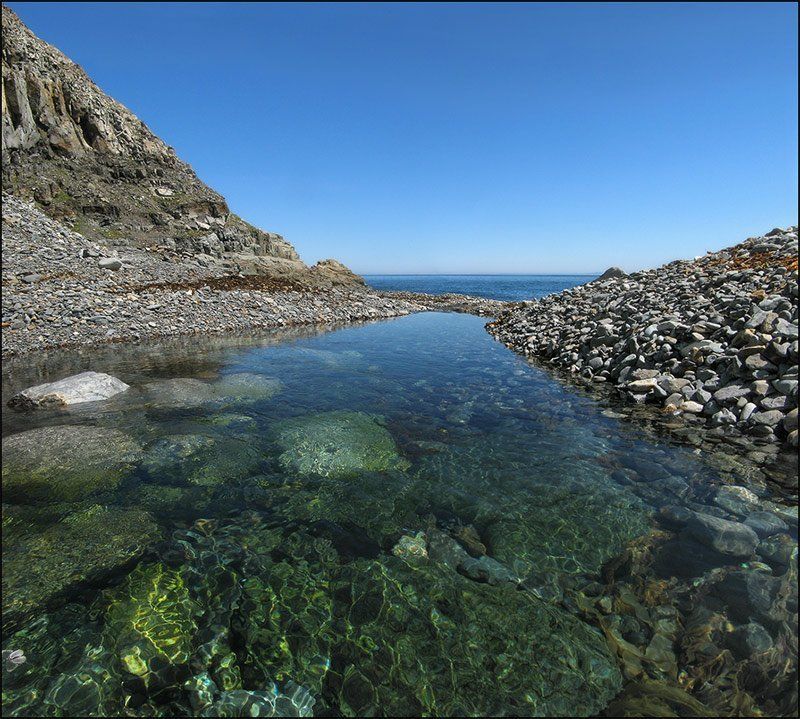 охотское, море, бабочка Интерференция солнечного света фото превью