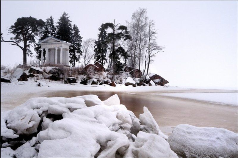 заповедник монрепо,выборг,туман,снег,природа, . фото превью