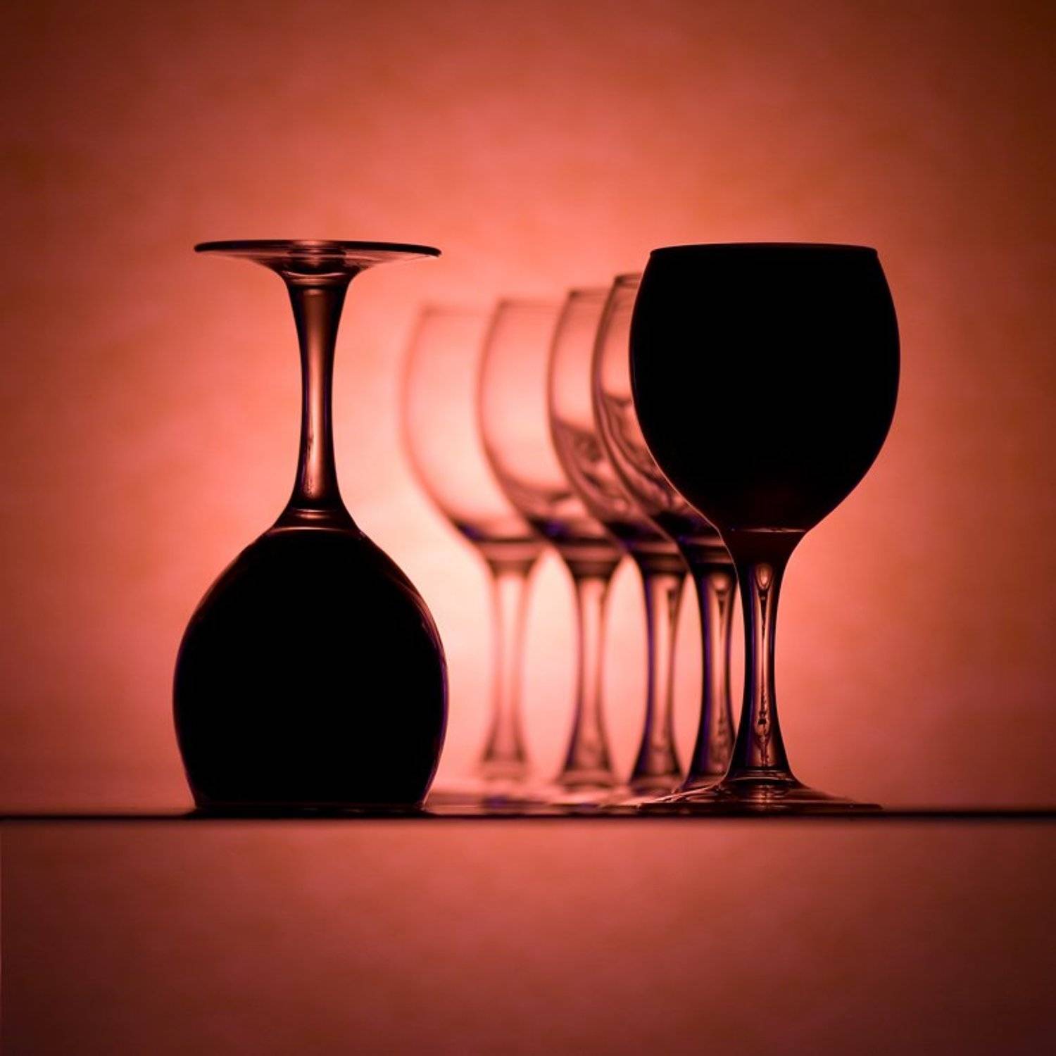 фужеры, стекло, силуэт, Александр Дубовицкий