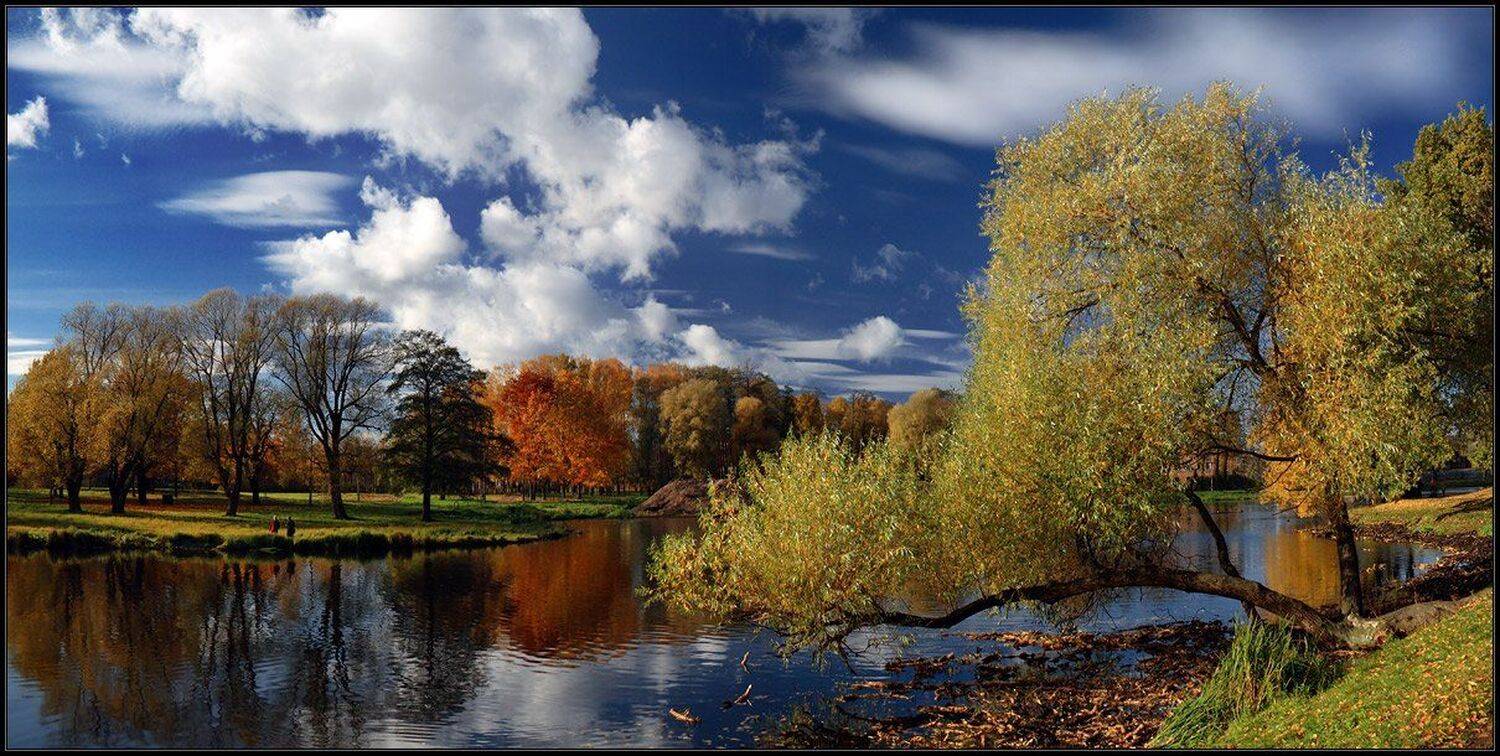 рига, осень, октябрь, пруд, облака, Karlis Keisters