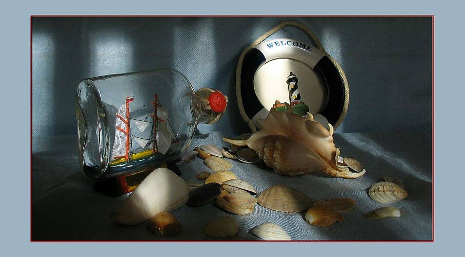кораблик, ракушки, путешествие, море, натюрморт, smie