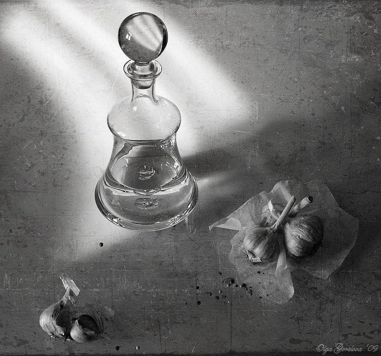 фото, натюрморт, чеснок, стекло, Ольга Горелова