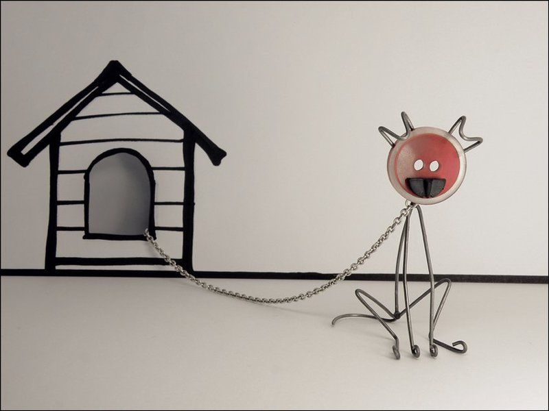 На цепи. фото превью