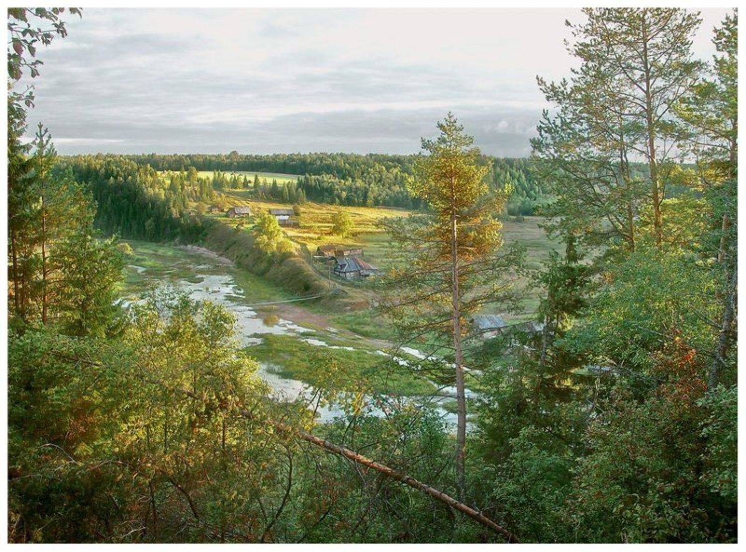 русский, север, пинега, река, Валентин