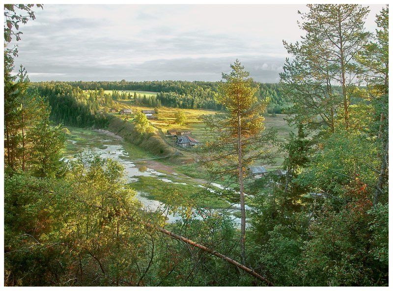 русский, север, пинега, река Пинежский пейзаж фото превью