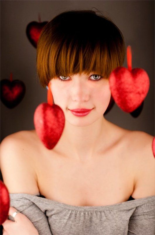 14-е, февраля, девушка, сердца на 7-м небе... фото превью