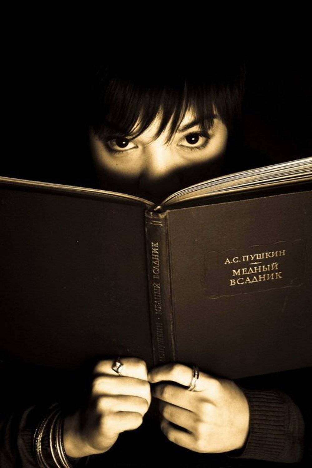 сепия, пушкин, медный всадник, темнота, Егор Кочуров