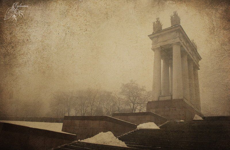 архитектура, пропилея, лестница, центральная, набережная, волгоград Пропилея. фото превью