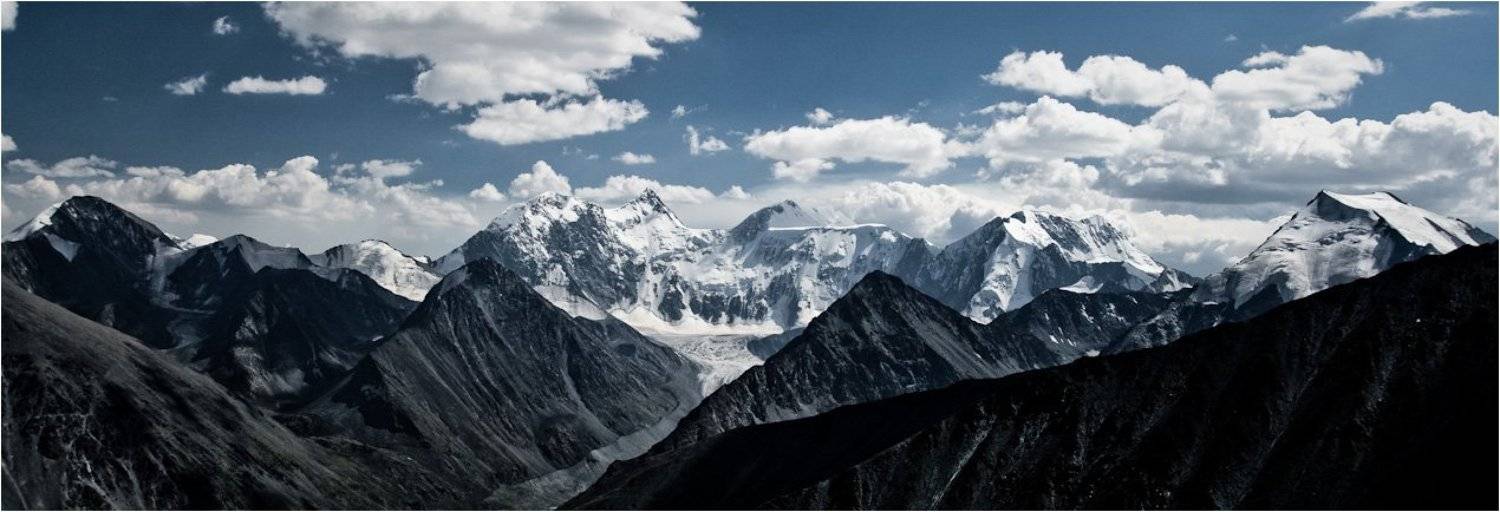 алтай, белуха, небо, облака, горы, Евгений Сухарев