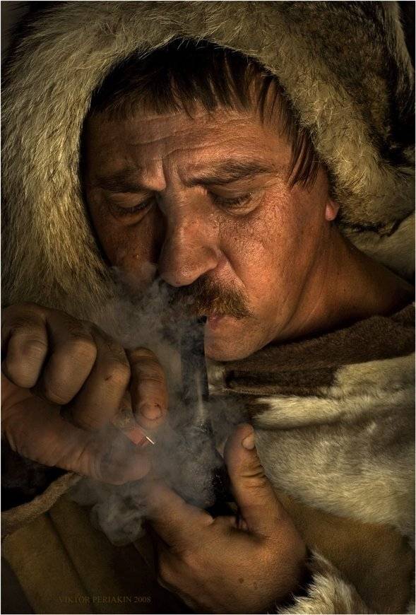 север, юрта, огонь, табачек, трубка, Виктор Перякин