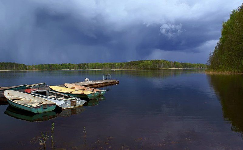 май, река, вуокса, пейзаж, буря, природа Перед бурей фото превью