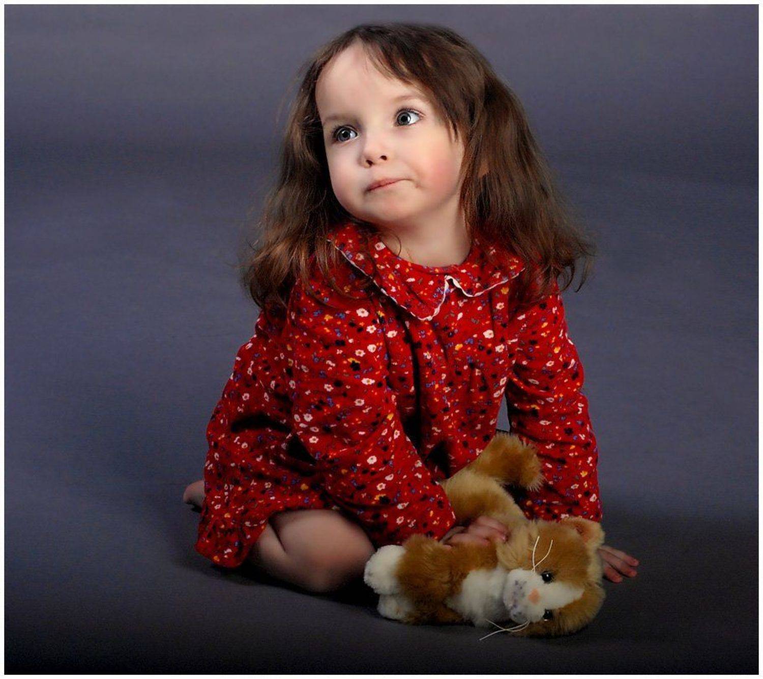 портрет, девочка, игрушка, ребенок, Юлия