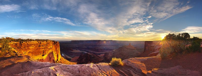 Dead Horse Point:  Sunset Panorama фото превью