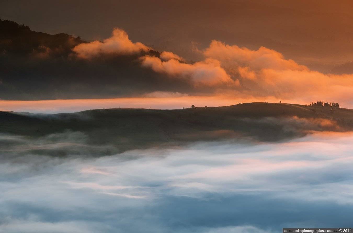 дземброня, карпаты, туманное утро, украина, утро, пейзаж, рассвет, туман, Александр