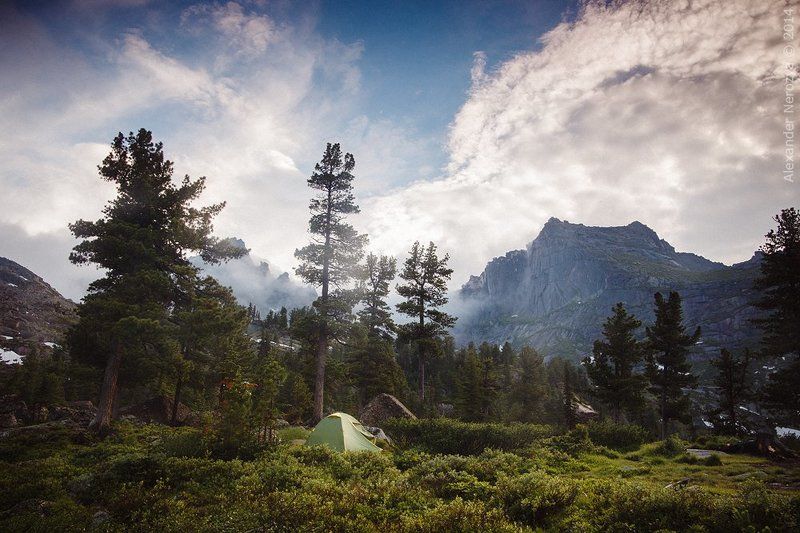 Горы, Ергаки, Лагерь, Лес, Палатка, Путешествие, Саяны, Сибирь, Тайга Наедине с природой фото превью