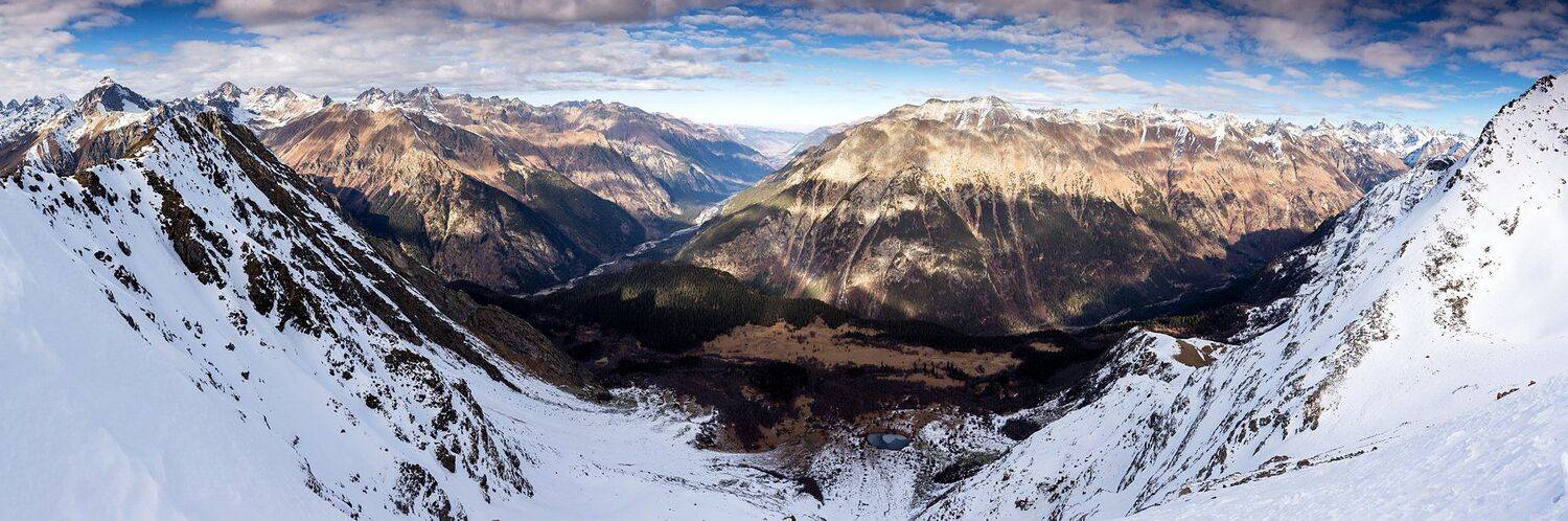 Главный кавказский хребет, Горы, Домбай, Кавказ, Карачаево-черкессия, Кчр, Первый снег, Северный кавказ, Теберда, Кирилл Уютнов