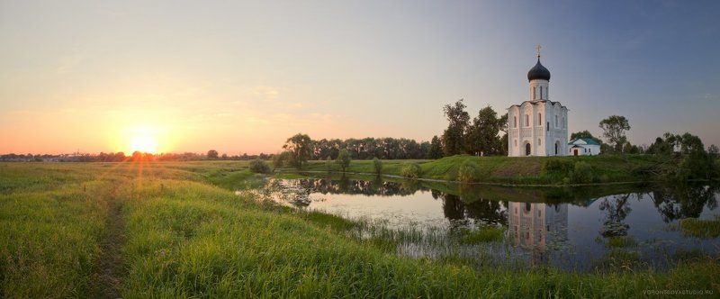 Боголюбово. Закат фото превью