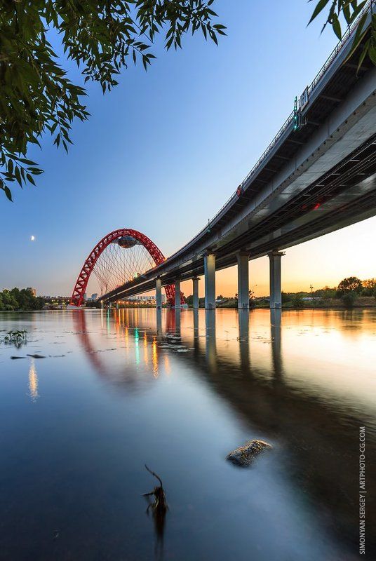 вечер, живописный, закат, москва, мост Вечер у Живописного фото превью
