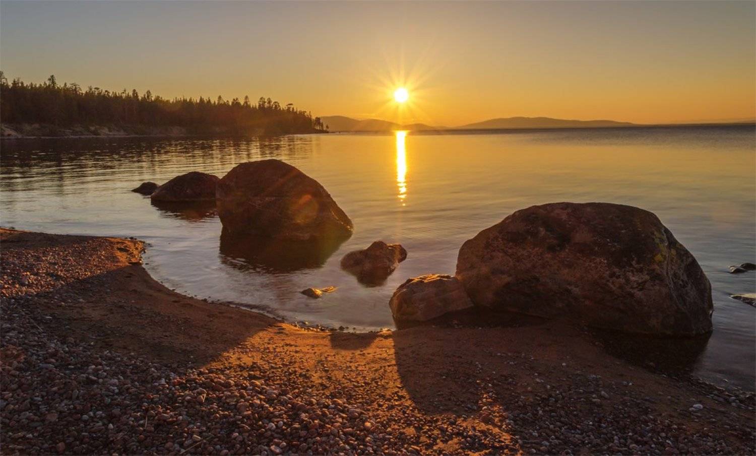 Закат, Кольский п-ов, Лето, Ночь, Озеро, Пейзаж, Природа, Путешествие, Север, Солнце, Туризм, Альберт Беляев